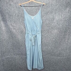 Cloth & Stone for Anthropologie Surplice Chambray‎ Dress- Sz S